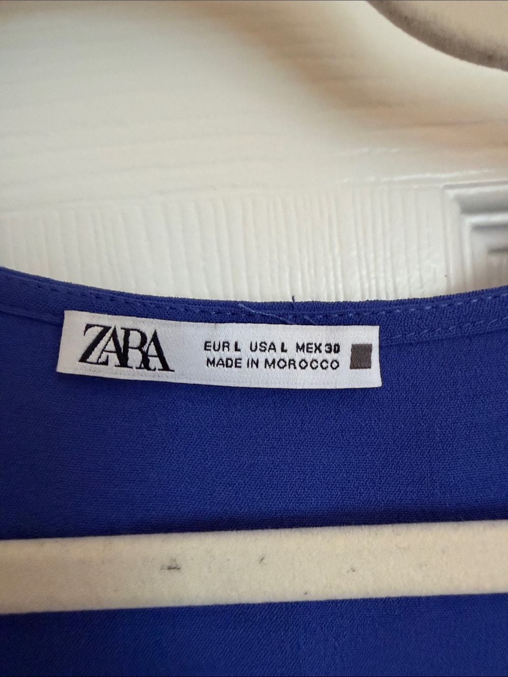 Zara Cobalt V-Neck Midi Dress - Picture 2 of 3